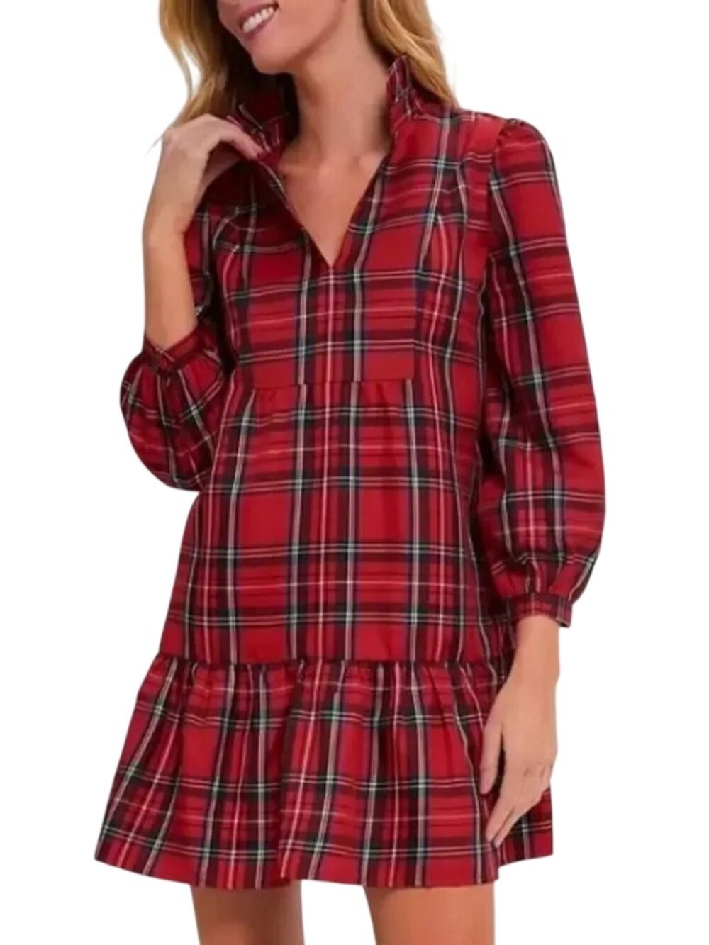 Tuckernuck Royal Stewart Tartan Palmerston Dress Large Plaid Holiday DR-1904